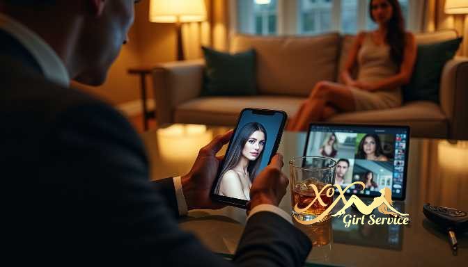 KL Escort Girl Man on video call with multiple women on phone and tablet Sex Service Malaysia